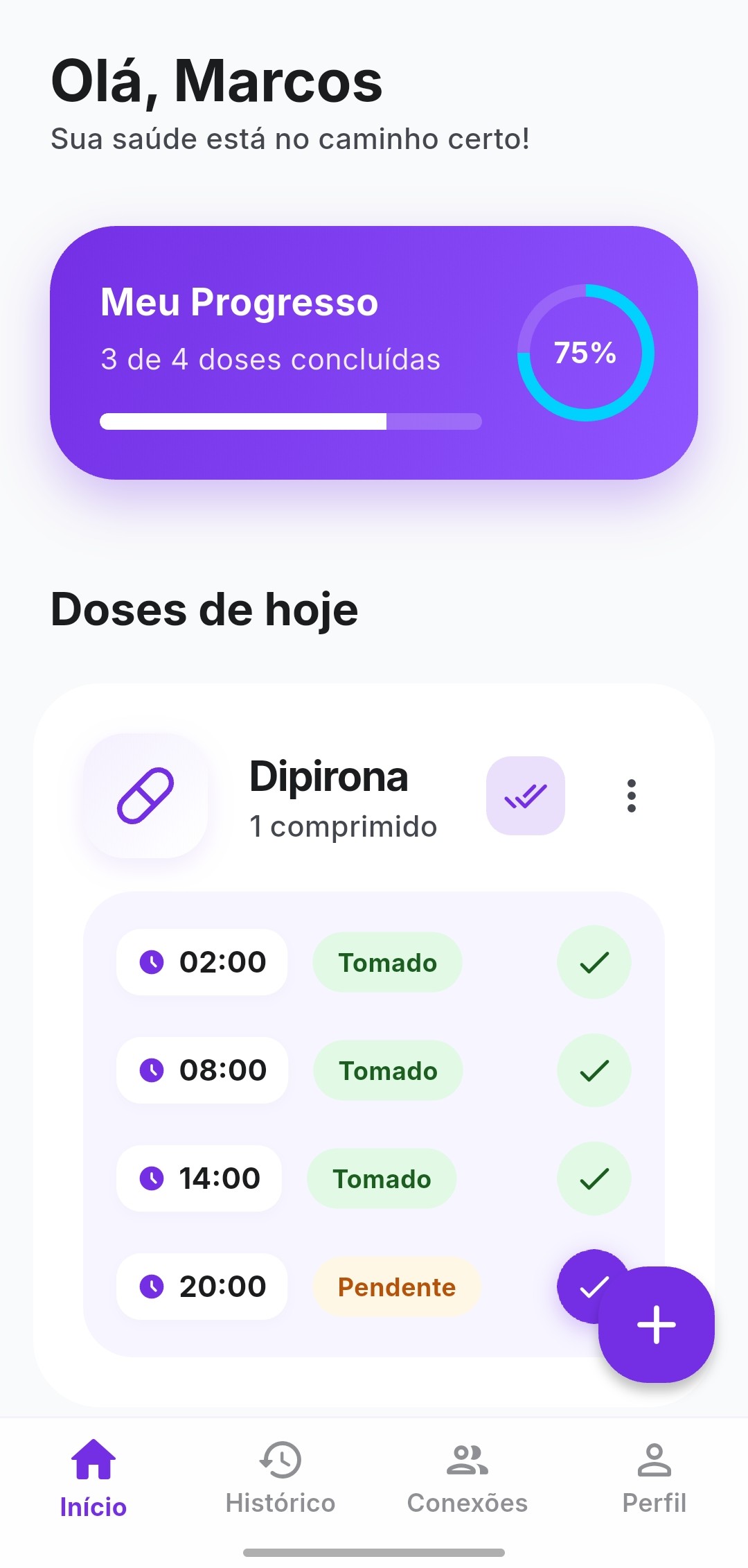 Interface Principal do App